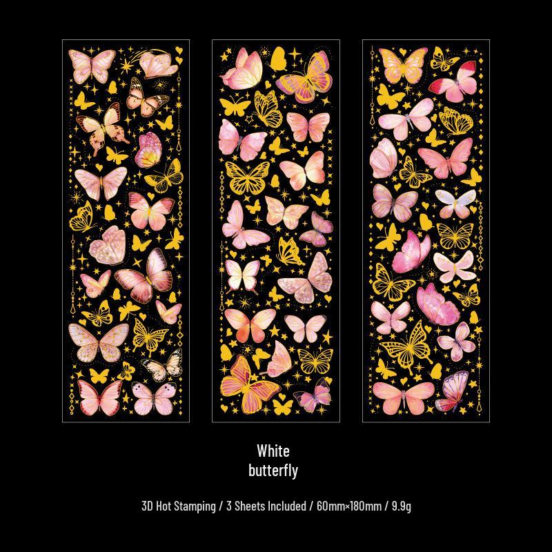 Светящиеся 3D наклейки с горячим тиснением  Бабочка  - Ретро Журнал DIY Коллаж