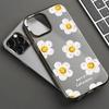 Coques de téléphone portable pour iPhone 11 13 15 Pro Max 12 14 Pro Max Coque iPhone 16 15 Plus 13 Pro 12 Texture givrée Fleurs de dessin animé peintes