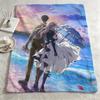 Anime VViolet Evergardenn Throw Warm Soft Flannel Blanket Multiuse for Sofa Bed Camping Travel Nap