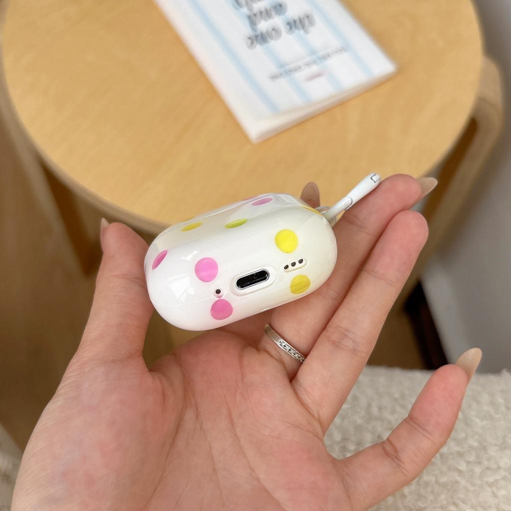 Translucent color polka dots for AirPods 1 protective case Apple 1/1 generation airpodspro1 earphone case cartoon