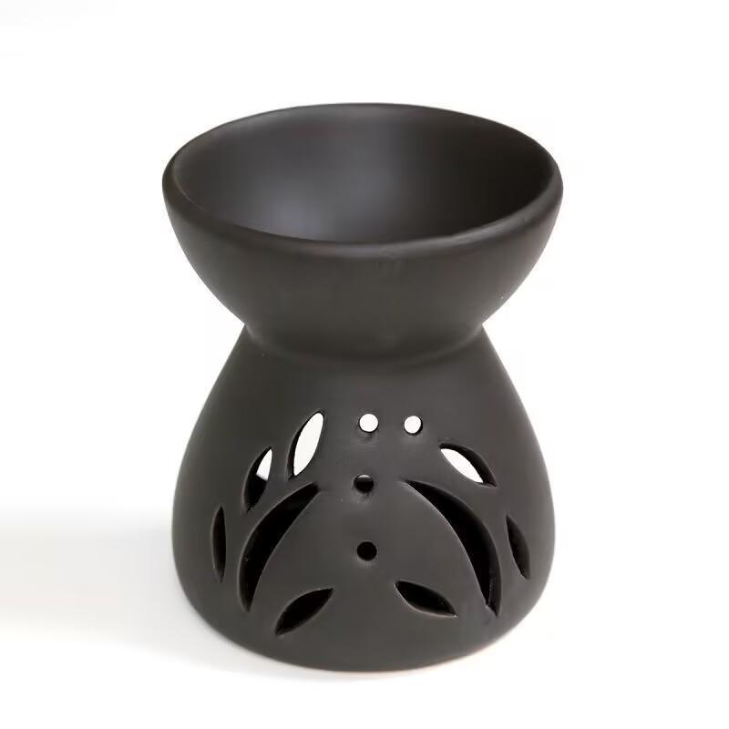 100ml Black Candle Heating Holders Retro Ceramic Incense Burner Sleep Aid Lamp Yoga Room Essential Oil Furnace for Home Decor