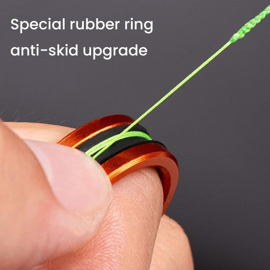 1/2Pcs Fishing Line Puller Anti-Slip Rubber Ring Durable Construction Compact Design Portable Line Pull Loop Fishing Accessories