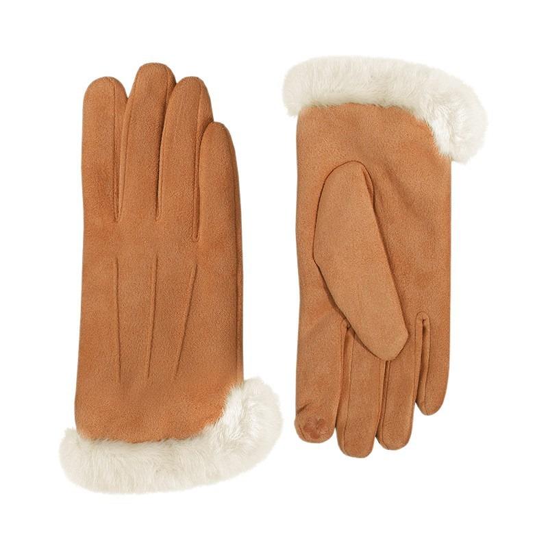 Winter Damen Thermo-Fleecehandschuhe aus Hirschleder, verdickte Fleecehandschuhe, winddichte Handschuhe, Herren Rad- und Skihandschuhe Damen