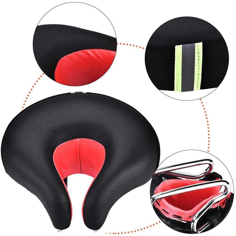 Ergonomic Mountain Bike Cycling Bicycle Split Nose Shape Saddle Cushion Pad Seat