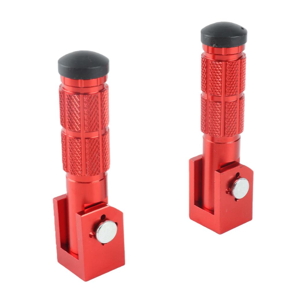 2Pcs Motorcycle Foldable Foot Pegs M8 Antislip Aluminium Alloy for Bikes ATV UTV Go Kart
