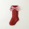 Bowknot Toddler  Hosiery Casual Bow Middle Tube Socks New Red Socks  Children