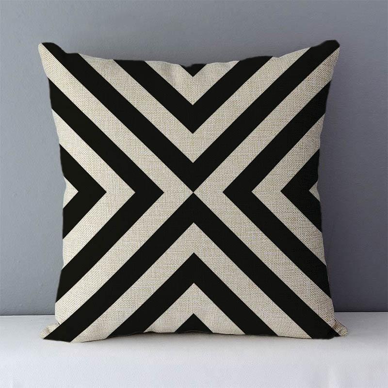 Quality Cozy Popular Geometric Couch Cushion Cover Home Decorative Pillows 45X45Cm For Bed Seat Back Cushions Bedding Pillowcase