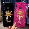 Beautiful A To Z Letter Crown Casing For Infinix S4 Smart3 Plus X626 X267 Case Black Soft Silicone Shockproof Shell