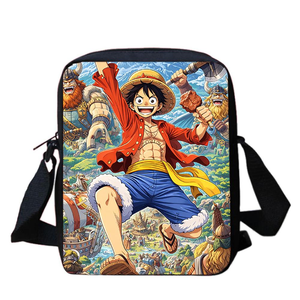 Cartoon One Piece Mini School Crossbody Bag,Light Weight Durable Messenger Bag Christmas Gifts for Kids Casual Daily Travel Use