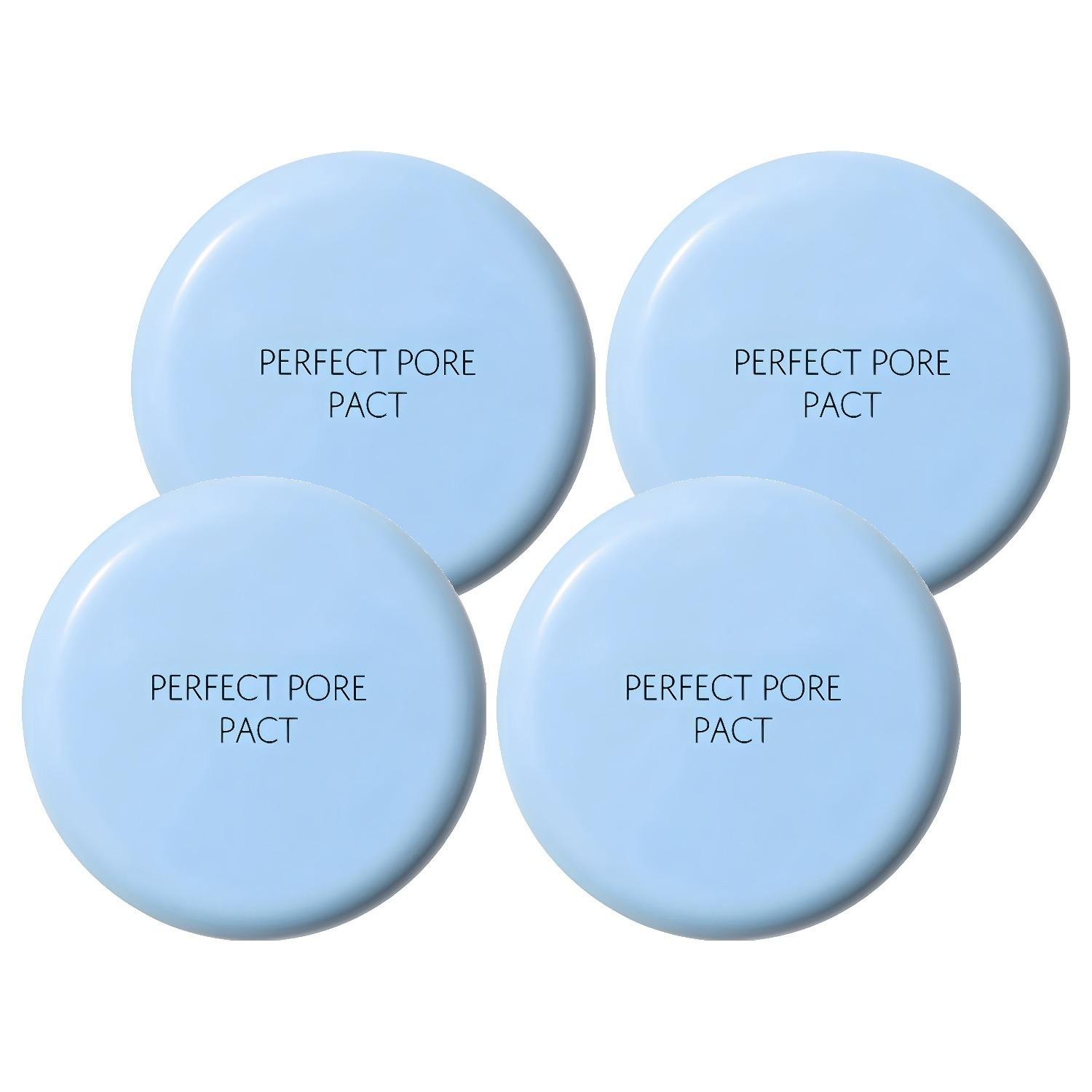 The Saem Saemmul Perfect Pore Pact (Set of 4) - 12g x 4 Oil-Control & Pore-Blurring Finishing Powder for Flawless Matte Skin