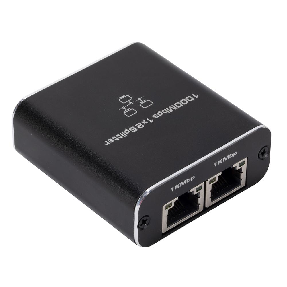 Gigabit Ethernet Splitter 1 To 2 with USB Power Cable LAN Splitter High Speed RJ45 Ethernet Splitter for PC TV Box Router Sharer