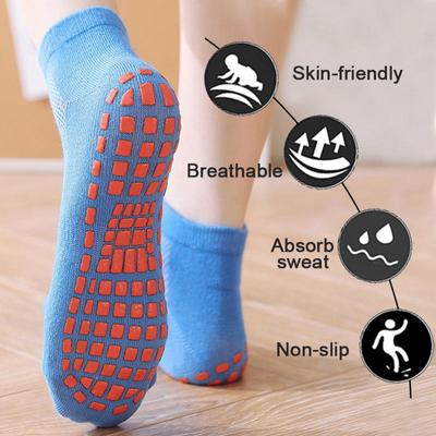 Plus Size Winter Damen Yoga Socken Schnelltrocknende Silikon Rutschfeste Bodensocken Atmungsaktive Baumwolle Tanz Ballett Warme Socken Kinder Bodensocken