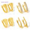 Crochets de Boucles d'Oreilles Plaqués Or 18K Fermoirs Laiton Accessoires de Boucles d'Oreilles Fil d'Oreille Pour Fabrication de Boucles d'Oreilles Apprêts, Accessoires de Fabrication de Boucles d'Oreilles DIY