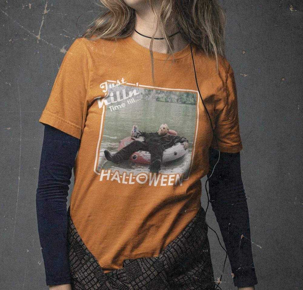

Just Killng Time Till Halloween Shirt Summerween Shirt Comfort Colors Shirt S