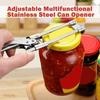 Adjustable Multifunctional Stainless Steel Can Opener, Master Jar And Bottle Opener, Kitchen Gadgets Tight Grip Lid Opener, Kitchen Essential