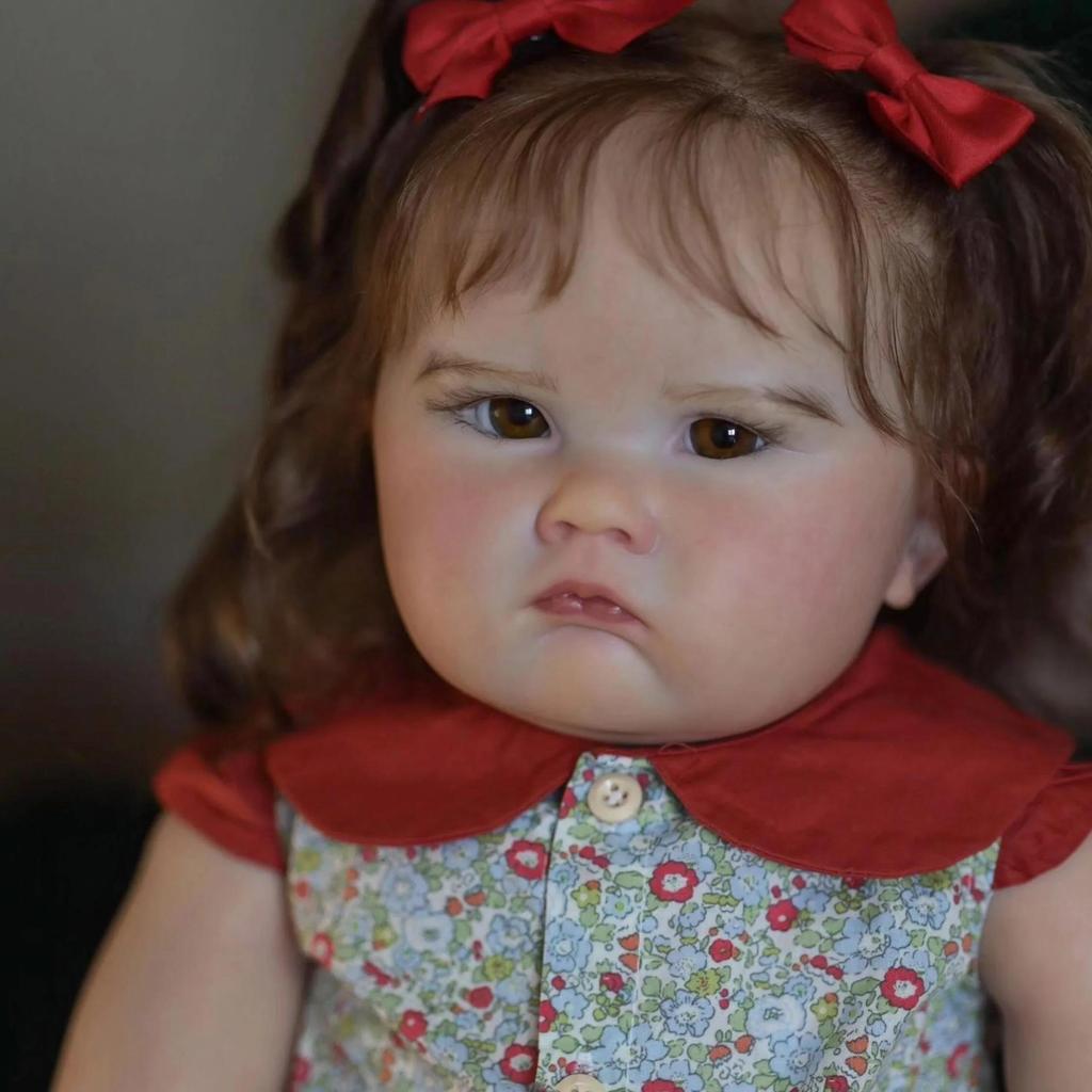 BZDOLL 60cm Soft Vinyl Reborn Baby Doll with 3D Paint Skin and Vascular Vein Like Real Princess Toddler Girl Bedtime Toy Art Gift for Kids Birthday