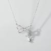 Blingbling Crystal Diamante Bowknot Necklace Clavicle Chain Gifts for Girls Present Sexy Diamante Clavicle Chain