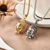 Accessories Retro Personality Accessories Necklace, Stainless Steel Buddha Sakyamuni Buddha Statue Men's Pendant
