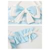 [Cosplay Kingdom] Lolita-style frilly swimsuit, ribbon decoration, off-shoulder, one-piece swimsuit (JP, alphabet, L, girls (small), light blue)