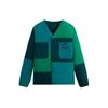 Kith X Columbia Collaboration Ss24 Color Block V-Neck Single-Breasted Long Sleeve Jacket Unisex Jacket Green 2103981-340