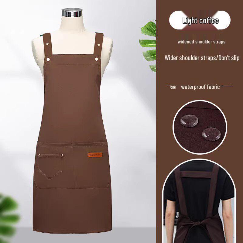 Custom Logo Waterproof Waist Apron for Milk Tea, Hot Pot, and Coffee Shop Staff