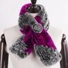 Winter Women Real Rex Rabbit Fur Scarf Natural Warm Soft Rex Rabbit Fur Muffler Lady Genuine Rex Rabbit Fur Scarves