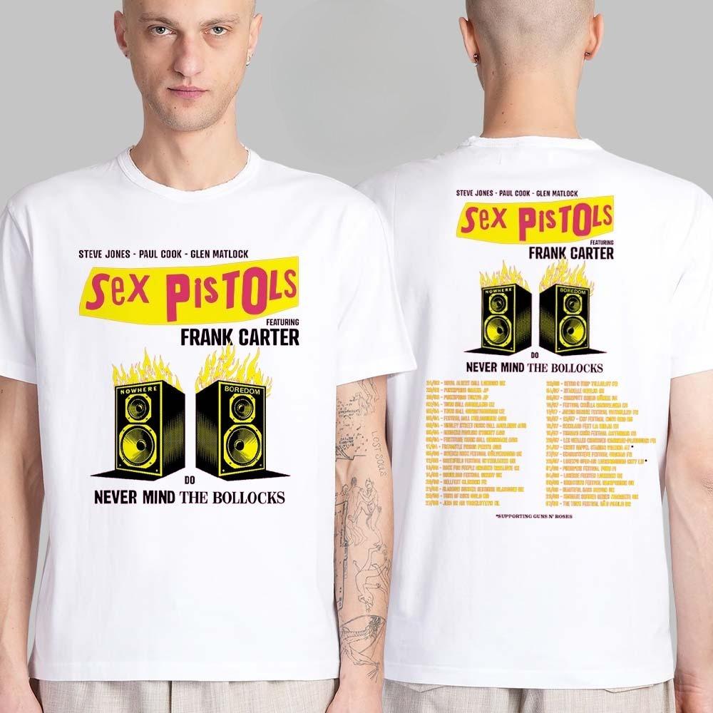 Hot Sex Pistols Featuring Frank Carter Do Never Mind The Bollocks 2025 Tour World Tour Dates List Two Sides Unisex T-Shirt