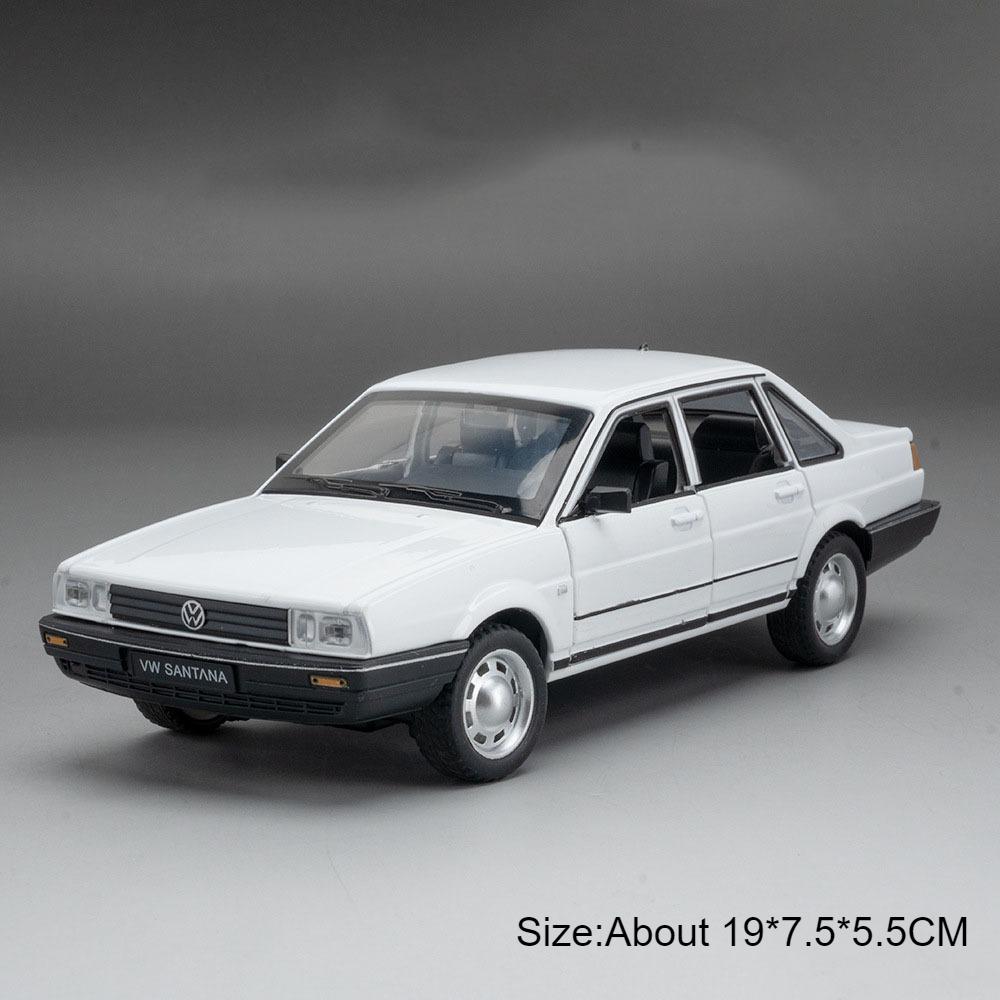 1:24 Retro Santana Model Auta Hračka Otevírací Dveře Zvuk Světlo Policejní Auta Slitina Tlakově Odlitý Autobus Modely Vozidel Kolekce Dárky pro Děti