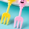 1 Set Fruit Fork Easy to Clean Non-slip Cartoon Lovely Ergonomic Animal Farm Car Fruit Fork for Home