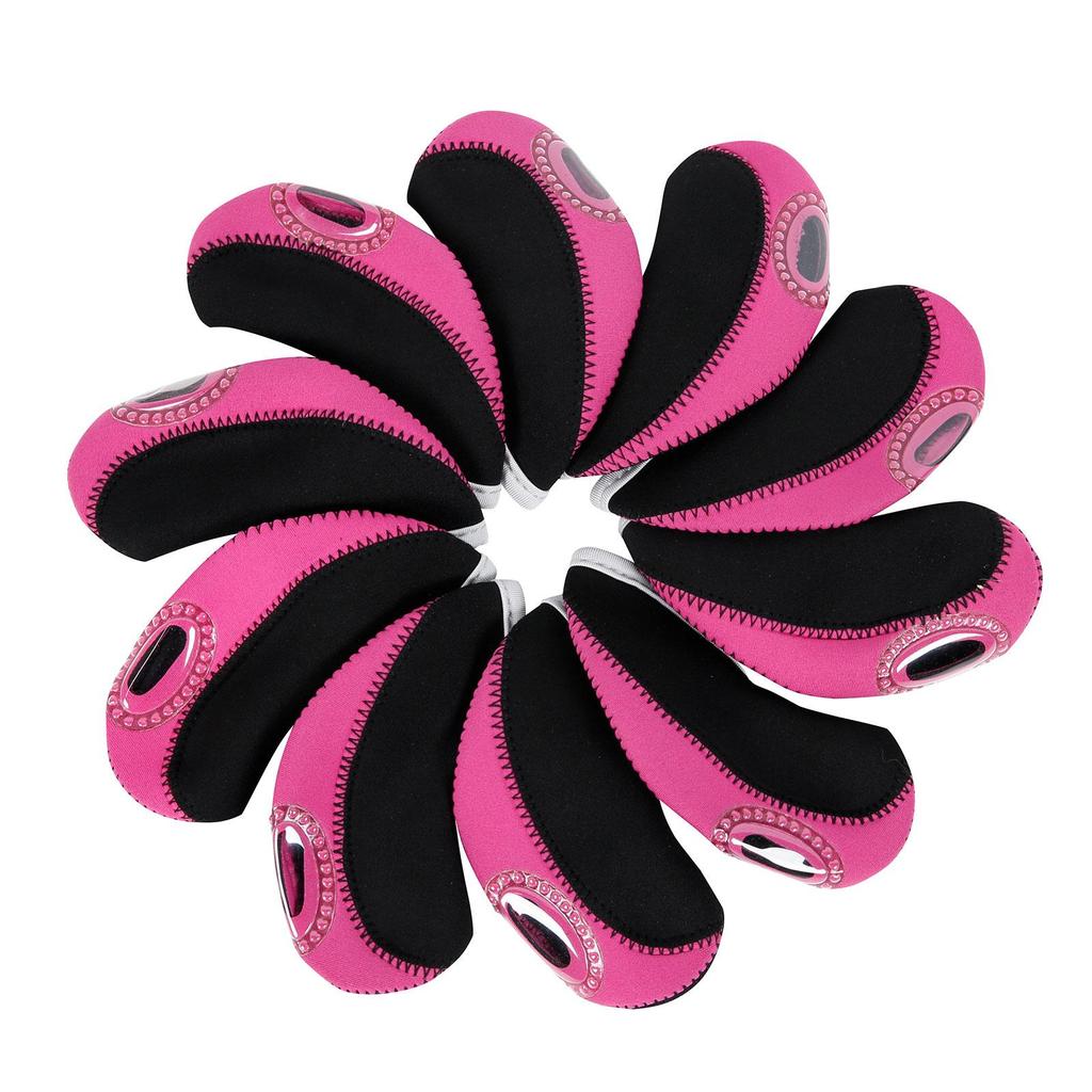 10x Waterproof Golf Iron Headcovers Golf Club Head Cover Viewable Window