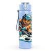 1PC Ice Hockey Player Sport Cartoon 750ml Color Plastic Sports Water Bottle Leakproof Flip Straw Lid Suitable for Sports Office Home Use