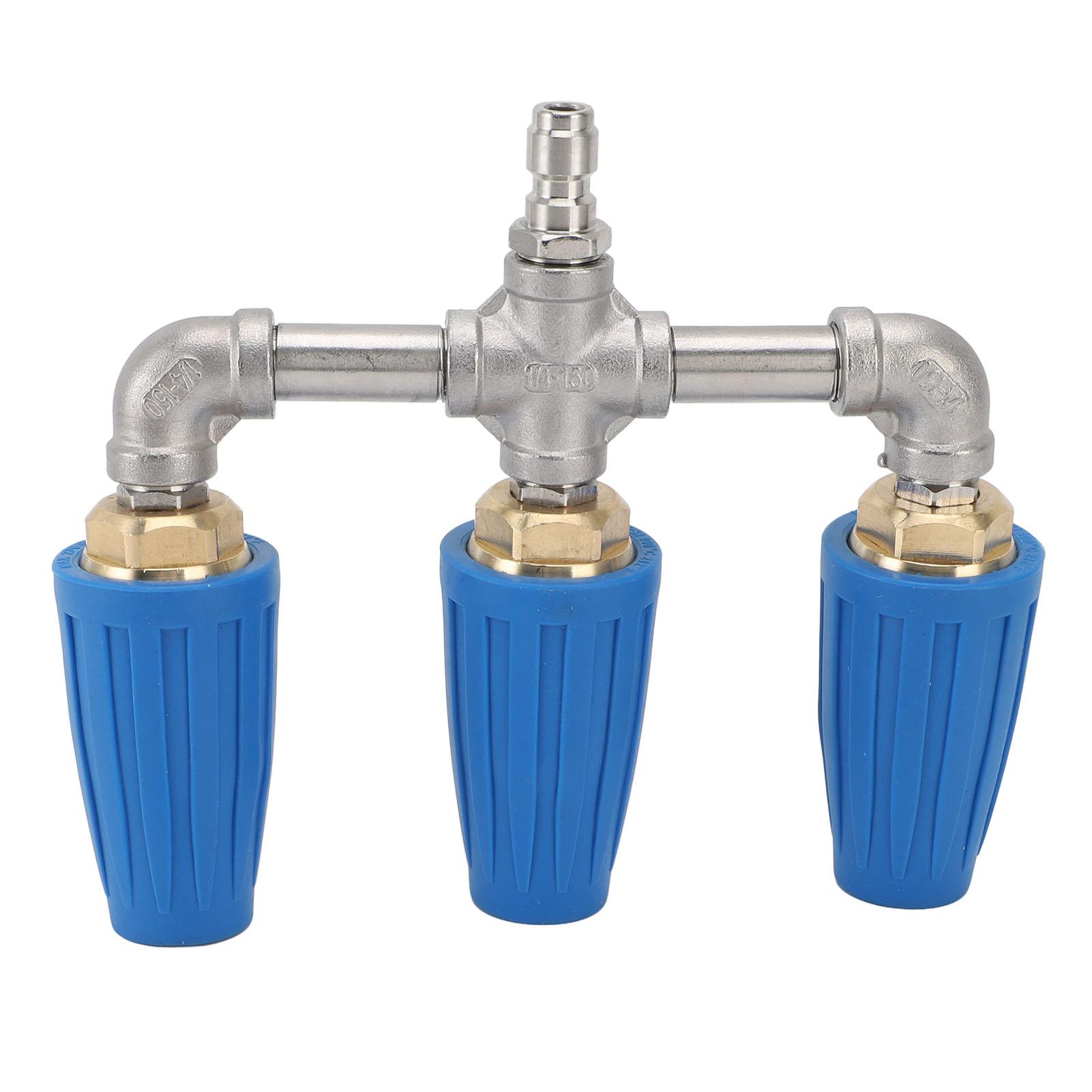 

Triple Turbo Nozzle 1/4 Inch Quick Plug 4000PSI Rotating Pressure Washer Nozzle for Garden Car Road Cleaning