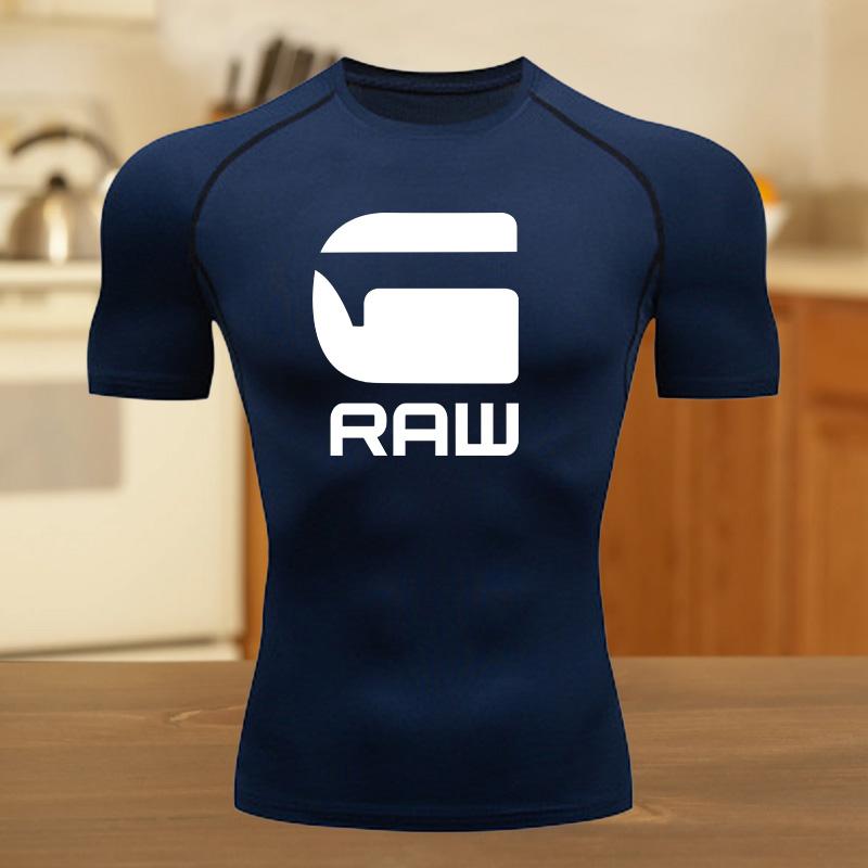 Men Compression Shirt for Workout Quick Dry Top Breathable Sweat Absorbing Tight Fit Fitness Suit T-Shirt Gym Sweat-Resistant