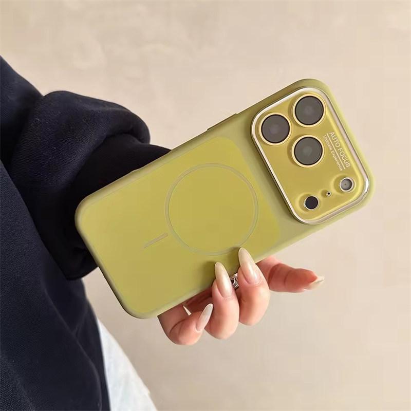 Liquid Silicone For Magsafe Magnetic Phone Case For iPhone 17 Air 16 15 Pro Max Instantly Turn 17 Large Window Shockproof Cover