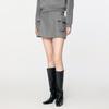 Women's Wool Blend A-Line Mini Skirt with Utility Pockets