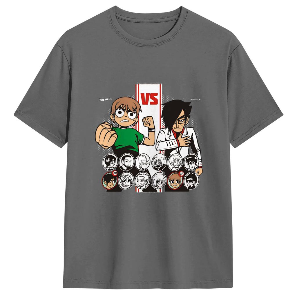 Scotts Pilgrim Tshirts Unisex Funny Pure Cotton Tee Shirt Crew Neck Short Sleeve T Shirts Plus Size Tops