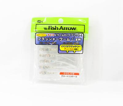 Fish Arrow Soft Lure Flasher Worm 1 Inch 6 Piece Per Pack #06 (0424)