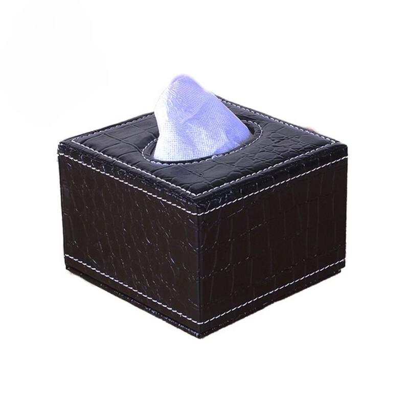 European Style Leather Square Tissue Box