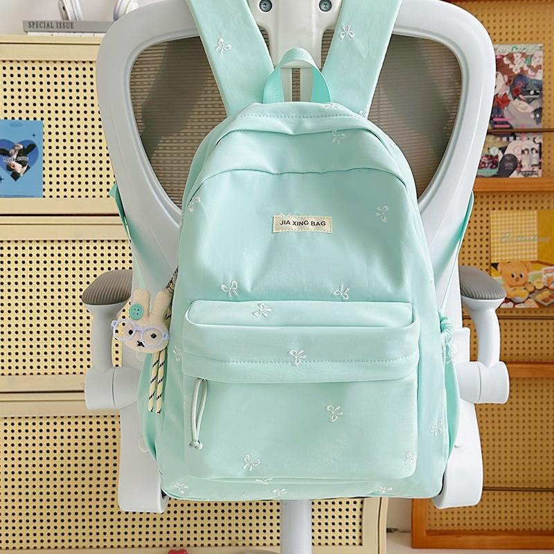 Schoolbag New Japanese Ins Gao Yan Fresh School Bag Women's Candy Bow Backpack Junior High School Student Lightweight Backpack