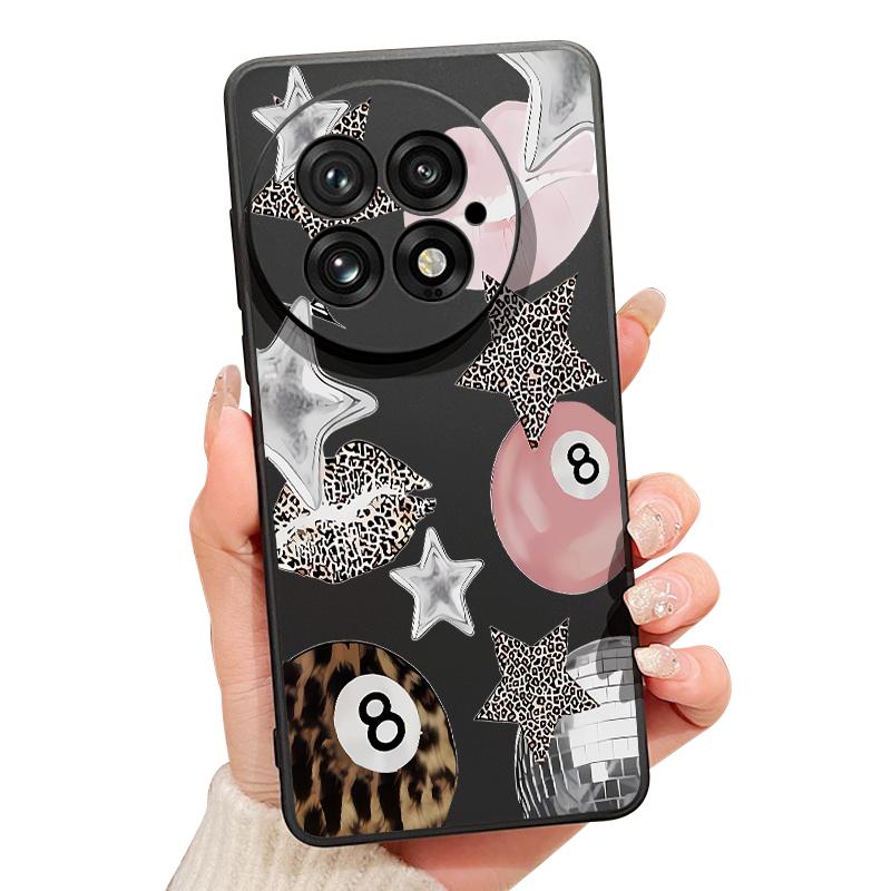 Vintage Leopard Print Stars Billiards Case For OnePlus 15 13 13T 12 Soft TPU Silicone Cover For Oneplus Nord 5 13R 12R 11R 5G