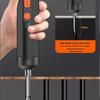 Electric Screwdriver Kit Featuring Various Screwdriver Bits Crosses Flat Head Type Ergonomic Handle Comfort Grip High Capacity Battery