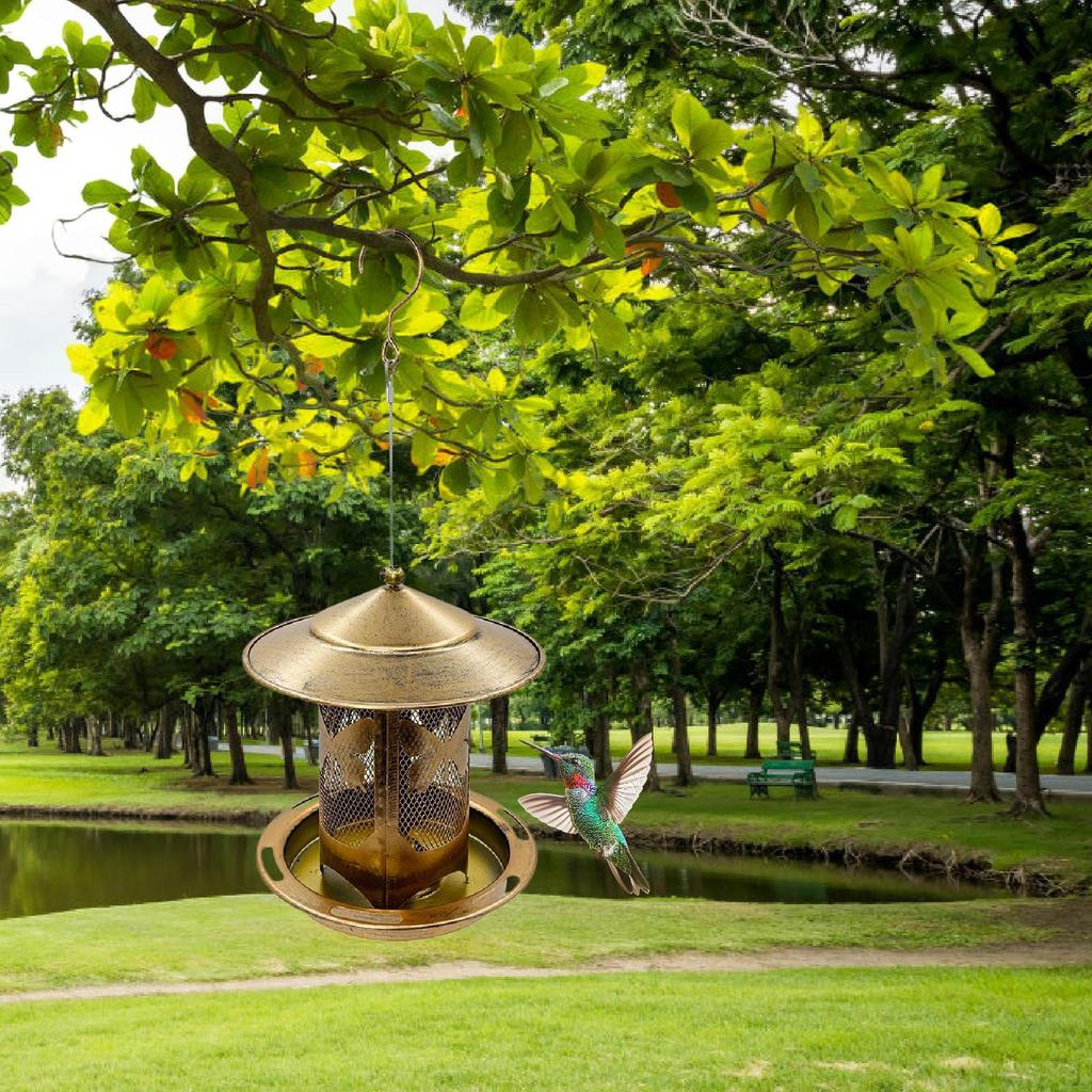 Alimentador de Pássaros, Recipiente de Comida, Compacto, Leve e Versátil, Decoração para Jardim, Varanda, Gramado,