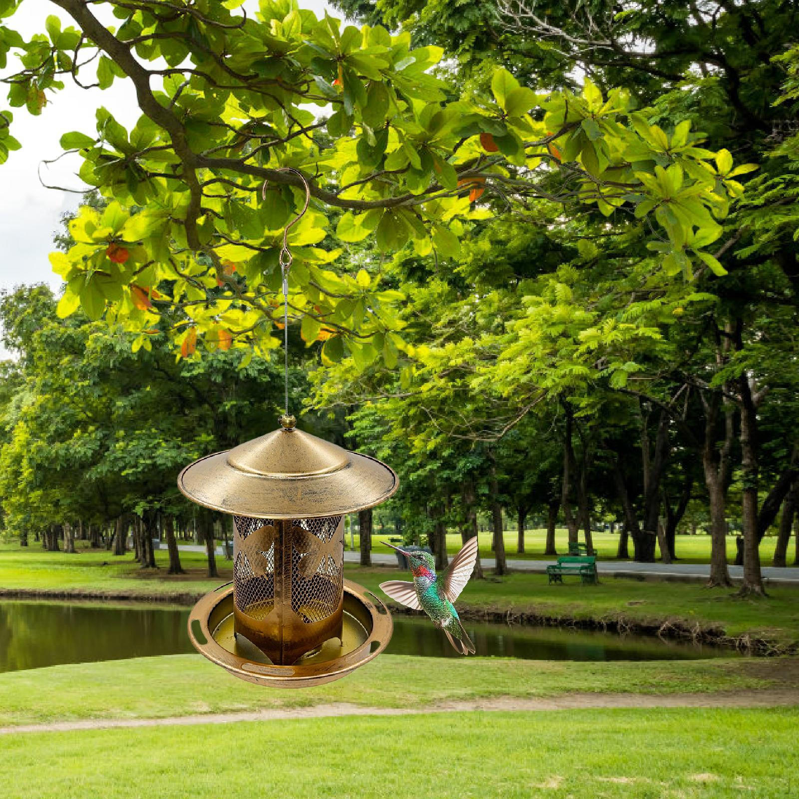 

Кормушка для птиц, Контейнер для корма, Компактный, Легкий и Универсальный, Украшение для Сада, Крыльца, Газона, Butterfly Pattern