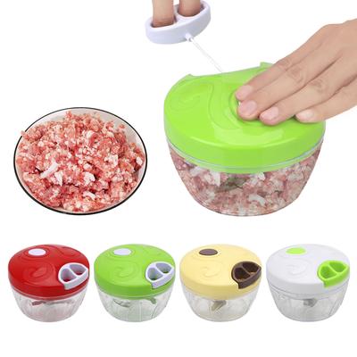 Handzerkleinerer Multifunktions-Fleischwolf Slicer Shredder Küchenhelfer Knoblauch Zwiebelschneider Cutter Manuelle Seil Küchenmaschine