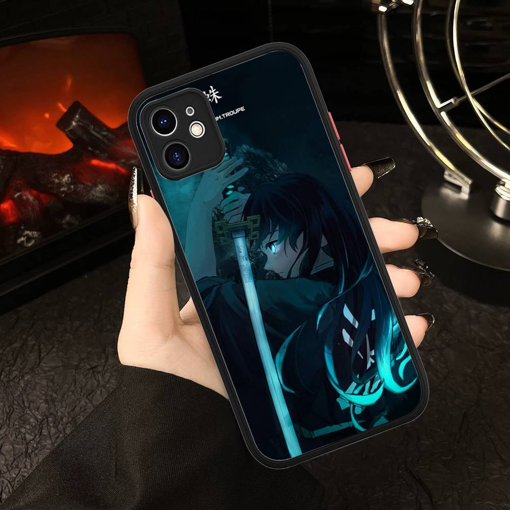 Muichiro Tokito Demon Slayer For IPhone 11 12 13 14 15 16 Pro Max Plus X XS MAX Shockproof Matte Back Cover