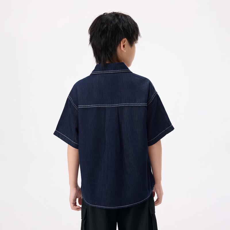 Boy's Casual Denim Short-Sleeve Shirt