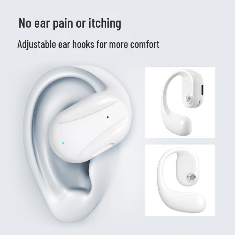 In-Ear Bone Conduction Wireless Bluetooth Headphones: Sweatproof, Ultra-Long Battery, for Running & Sports, Compatible with Apple & Android.