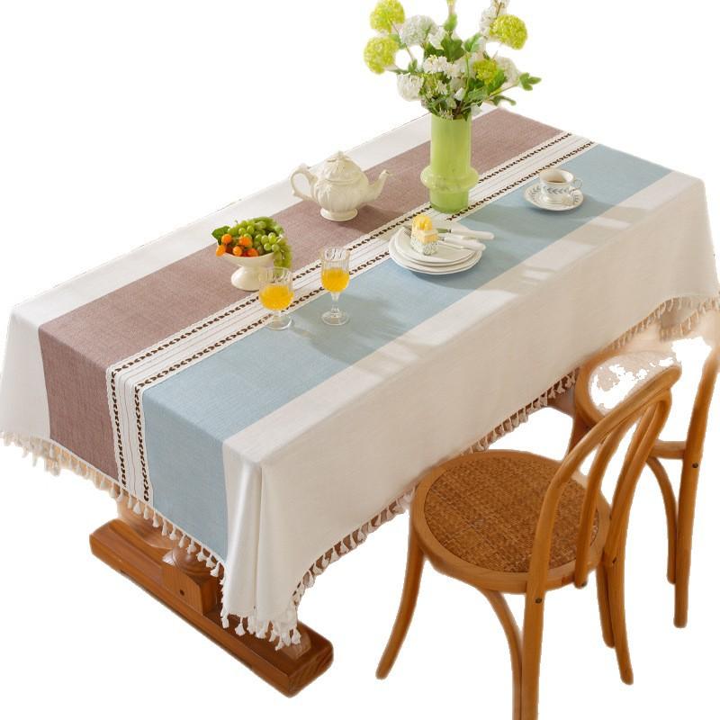 Nordic Tablecloth Tablecloth Cotton And Linen Fabric Dust-Proof Dining Table Cloth Home Kitchen Western Food Table Side Cabinet Nordic Style
