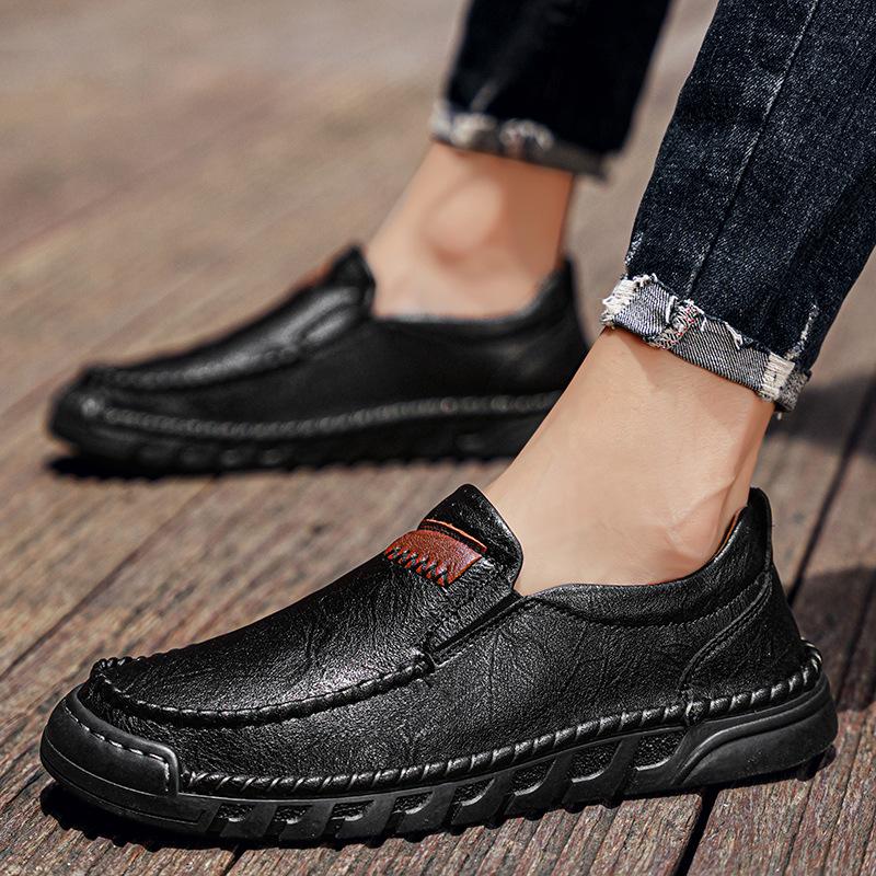 

Plus Size Men s Casual Leather Shoes Men s Cowhide Breathable Business Banquet Shoes Men s Shoes 44