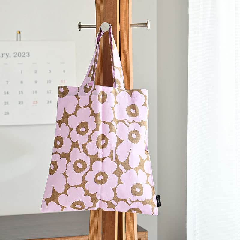 Marimekko Mini Unikko Kleine Stofftasche 33 x Japan Beige x Rosa für Damen Tasche, 32cm, Exklusiv, (71)